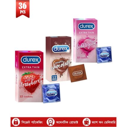 Durex Flavoured Edition Extra Thin Condoms Combo 36 pcs - 1080x1080 Official