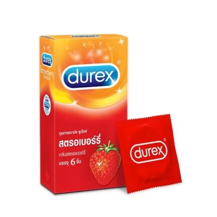Durex Red Strawberry Flavours Easy On Condoms 6 pcs - 1080x1080 Official