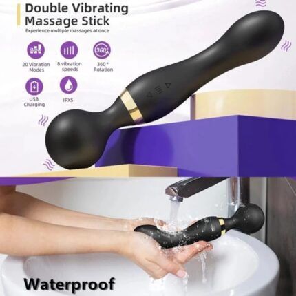 Trojan Double Side Stimulator Vibrator For Women 8 inch (Black) - 1080x1080 Official
