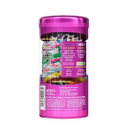 One Mixed Pleasures Natural Latex Condom 12 pcs - 1080x1080 Official