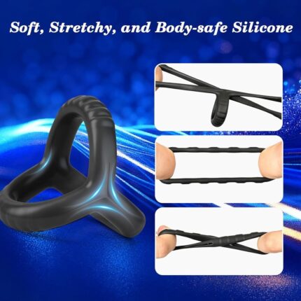 ₀̷₁̷Stretchy Black Extra Pleasure Silicone Penis Ring For Men - 1080x1080 Official