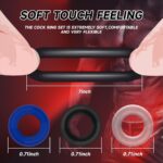 ₀̷₁̷Stay Hard Time Delay Silicone Plain Ring Set For Men-3pcs - Gallery 2 1080x1080