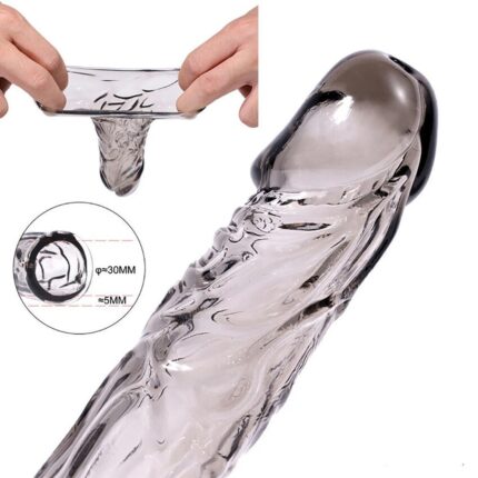 Snailage Cryastal Black Extender Sleeve Condom 6 inch - 1080x1080 Official