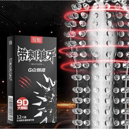 Yommee G Spot Stimulation Wolf Tooth 9D Condom 12pcs - 1080x1080 Official