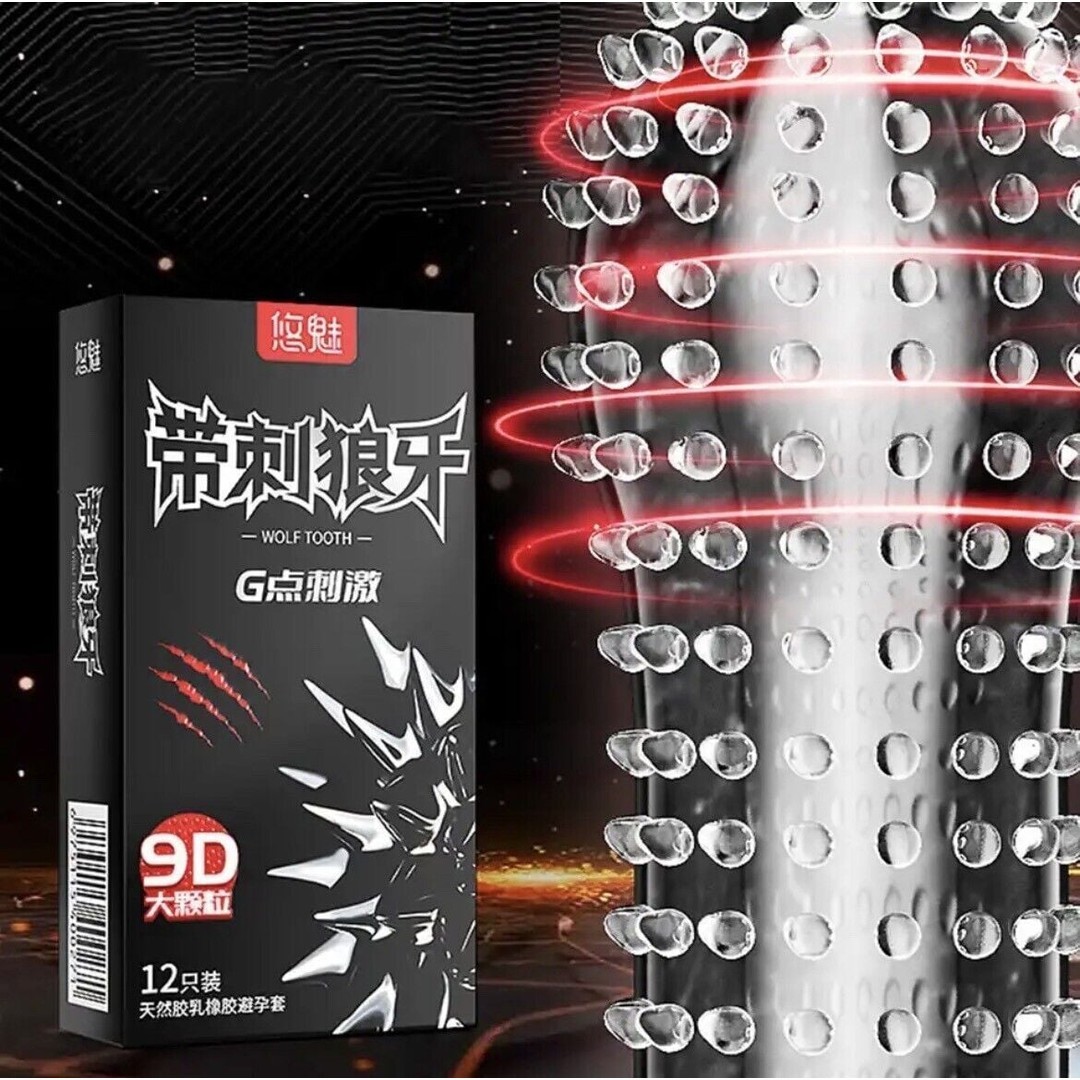 Yommee G Spot Stimulation Wolf Tooth 9D Condom 12pcs - 1080x1080 Official Yommee G Spot Stimulation Wolf Tooth 9D Condom 12pcs - 1080x1080 Official