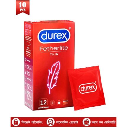 Durex Fetherlite Feel Thin Condoms 12pcs (U.K) - 1080x1080 Official
