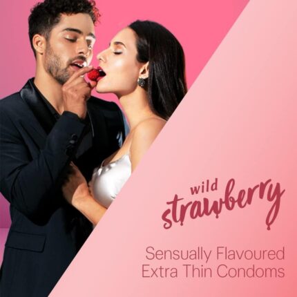 Durex Strawberry Flavoured Extra Thin Condom 12pcs - 1080x1080 Official